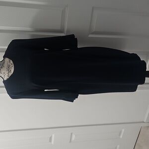 Banana Republic Navy Blue 3/4 Length Flutter Sleeve Dresss. Size14